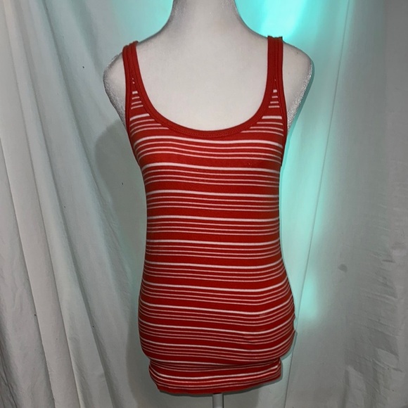 orange & white stripe Banana Republic tank top size medium - Picture 1 of 3